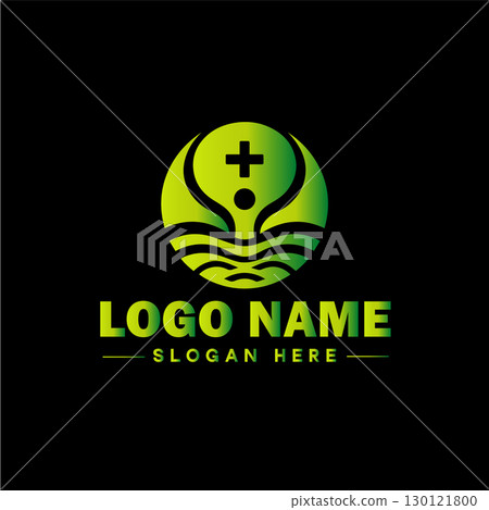 Health logo clinic medical wellness fitness spa yoga sports logo and icon symbol clean flat modern minimalist business logo design editable vector 130121800