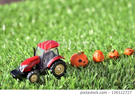 Halloween haunted pumpkin harvest image and tiller 130122727