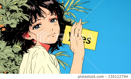 A woman smiling and giving a yes sign A woman smiling and giving a yes sign 130122794
