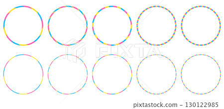 Set of pop circular frames, stripes, stripes Set of pop circular frames, stripes, stripes 130122985