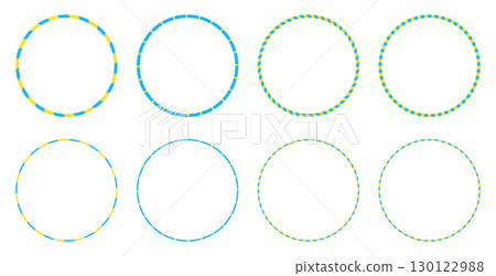 Set of pop circular frames, stripes, stripes 130122988