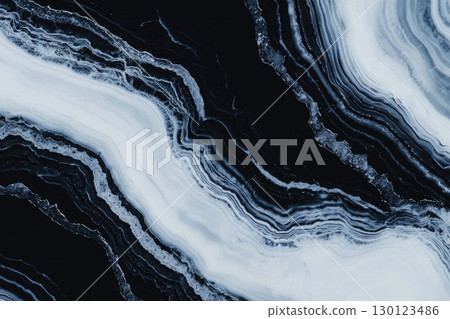 Close-up Texture of Swirling Gray Marble 130123486