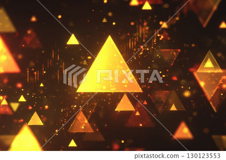A series of triangles in various sizes and orientations 130123553