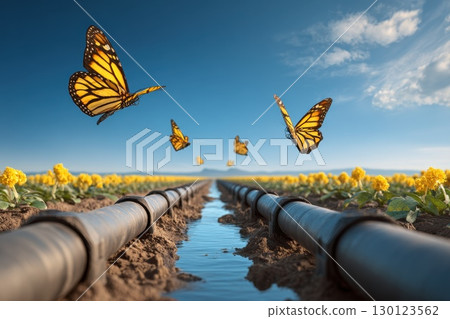 Smart Irrigation System for Efficient Feeding of Lettuce Rows with Butterflies in Blooming Field Smart Irrigation System for Efficient Feeding of Lettuce Rows with Butterflies in Blooming Field 130123562