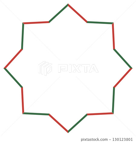 Pop frames, borders, decoration materials, Christmas colors 130123801