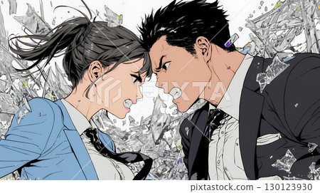 商界人士在辦公室爭吵 商界人士在辦公室爭吵 130123930