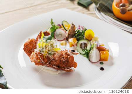 Delicious French appetizer: Lobster salad image 130124018