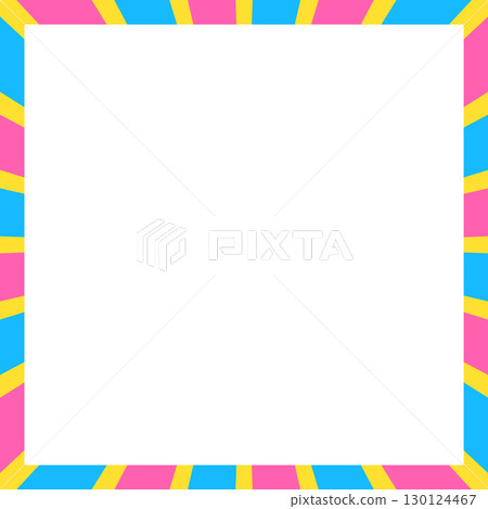 條紋框架，條紋背景，正方形 130124467