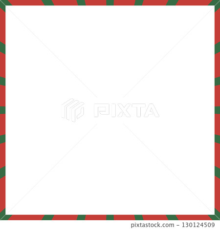 Striped frame, striped pattern, background, Christmas colors, square size 130124509