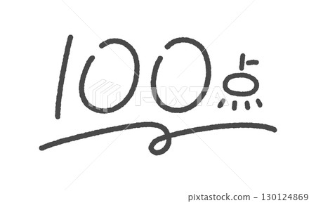 Cute handwritten black letters of 100 points - Images of numbers representing scores, perfect scores, and perfect marks Cute handwritten black letters of 100 points - Images of numbers representing scores, perfect scores, and perfect marks 130124869