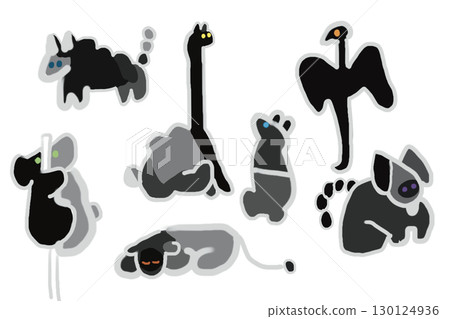 Stylish and unique animal illustrations 130124936