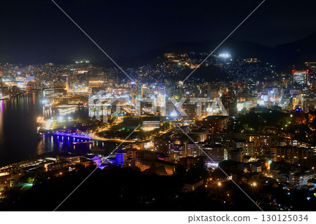 Nagasaki night view from Mount Nabekanmuri (Nagasaki City, Nagasaki Prefecture) 130125034