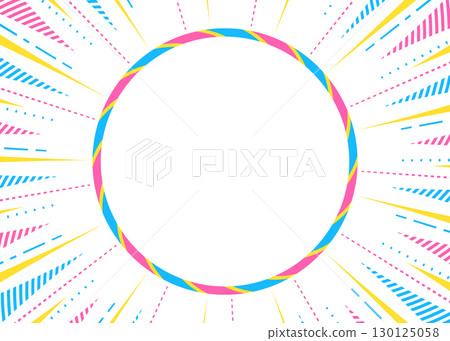 Concentrated line and circular frame background, pop design 130125058