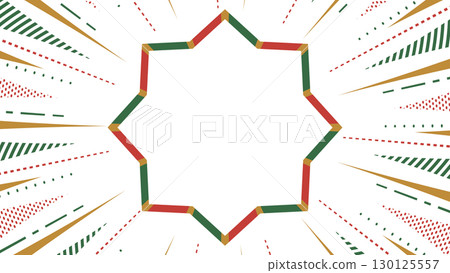 Concentrated lines and pop frame background material, pop design, Christmas colors Concentrated lines and pop frame background material, pop design, Christmas colors 130125557