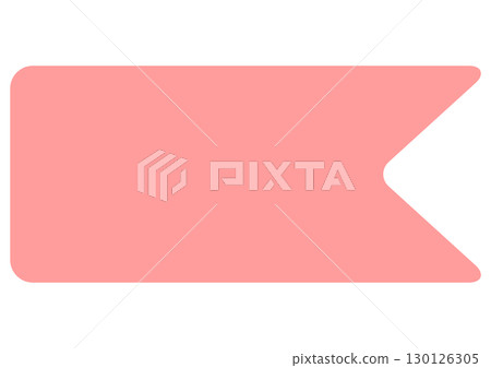 Pink ribbon banner, simple flat design material 130126305