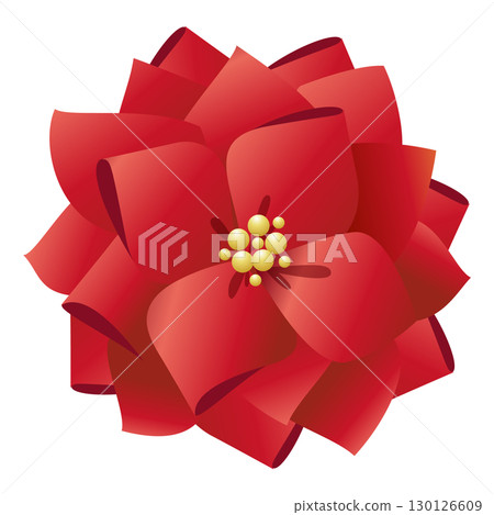 Red ribbon insignia illustration material 130126609