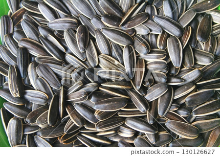 sunflower seeds on plate sunflower seeds on plate 130126627