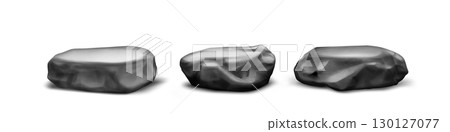 Black stone podium rock formations 130127077