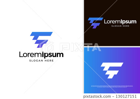 Initial letter T logo. Combination letter T with pixel element for technology logo concept Initial letter T logo. Combination letter T with pixel element for technology logo concept 130127151