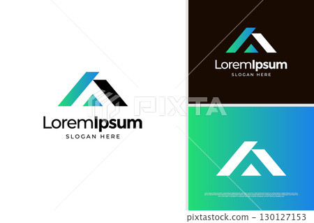 Initial letter A logo. Combination letter A with House element logo for real estate logo template Initial letter A logo. Combination letter A with House element logo for real estate logo template 130127153