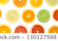 Citrus fruit cross section pattern (transparent background) 130127988