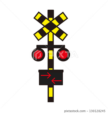 鐵路道口護欄的插圖 鐵路道口護欄的插圖 130128245