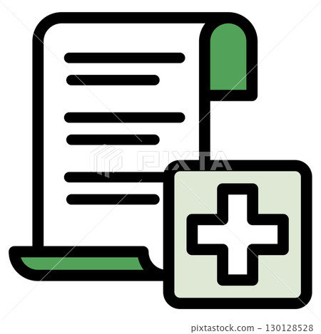 Illustration icon material: Medical file 187 130128528