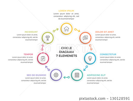 Circular Process Infographic Template 130128591