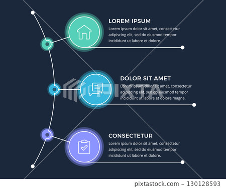 Infographic Template with 3 Options Infographic Template with 3 Options 130128593