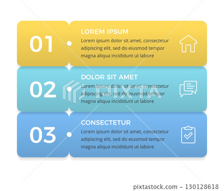 Five Step Colorful Infographic Template 130128618
