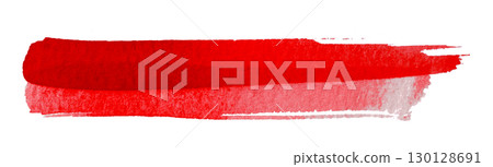 red watercolor background. Artistic hand paint. Isolated on transparent background. 130128691