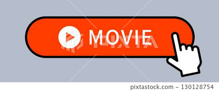 Pointing hand icon and video button 130128754