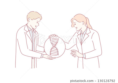 Genetic research and dna tests concept. Genetic research and dna tests concept. 130128792