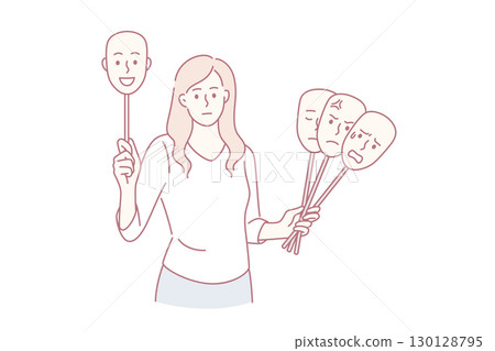 Choosing mood of day concept. 130128795