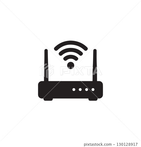 wifi router silhouette wireless internet device icon for tech themes wifi router silhouette wireless internet device icon for tech themes 130128917