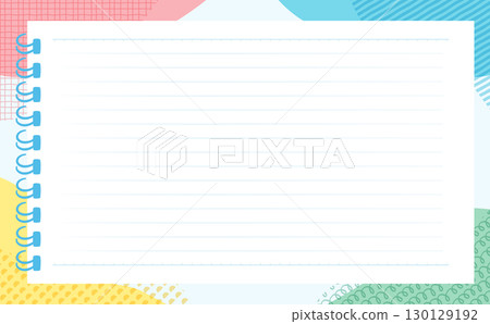 色彩繽紛、可愛的橫線背景框素材，靈感來自紙質便箋和筆記本。兒童幻燈片頁。 130129192