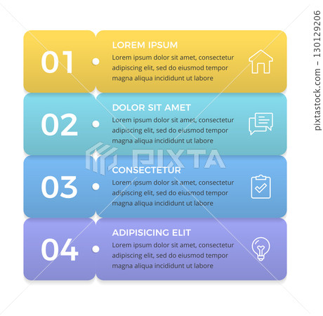 Five Step Colorful Infographic Template 130129206