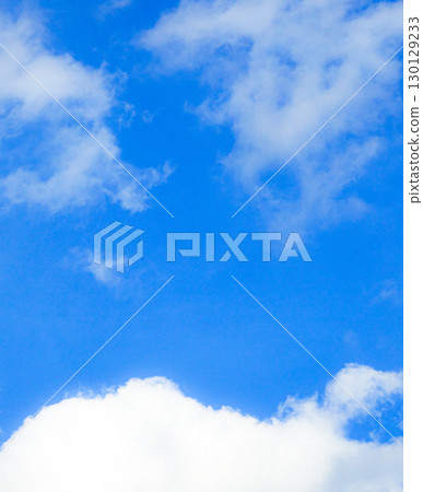 A simple landscape of blue sky and clouds A simple landscape of blue sky and clouds 130129233