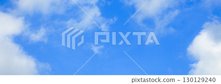 A simple landscape of blue sky and clouds A simple landscape of blue sky and clouds 130129240