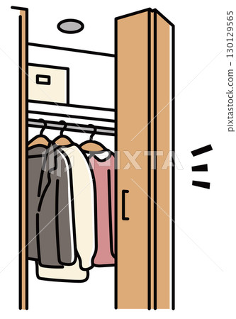Closet with folding doors 130129565