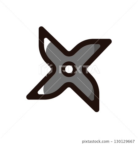 手裡劍插圖圖示（日式、傳統文化、日本文化素材） 130129667