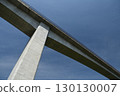 Looking up at the concrete bridge 130130007