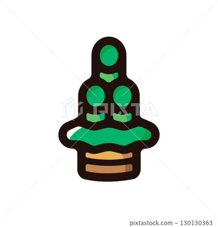 Kadomatsu illustration icon (Japanese food, New Year's card material, Japanese culture material) 130130363