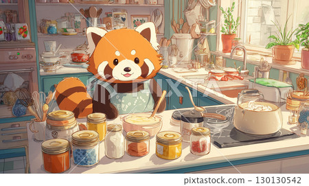 Cooking Red Panda 130130542