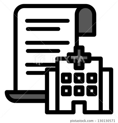 Illustration icon material: Medical file 220 130130571