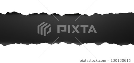 Black Torn Paper Ribbon 130130615