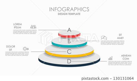 Infographic design template with place for your data. Vector illustration. Infographic design template with place for your data. Vector illustration. 130131064