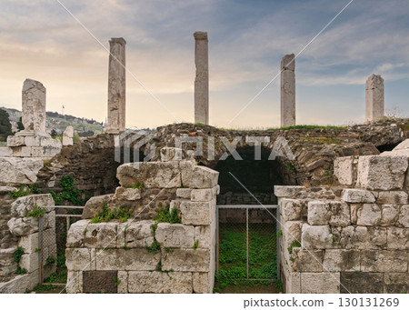 Ruins of the Agora of Smyrna, an ancient Roman marketplace, Izmir, Turkey 130131269
