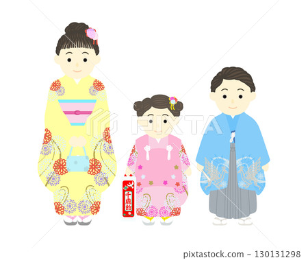 Shichi-Go-San _ Boys in hakama and girls in kimono Shichi-Go-San _ Boys in hakama and girls in kimono 130131298