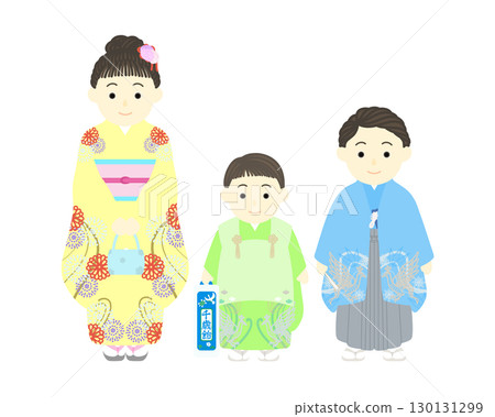 Shichi-Go-San _ Boys in Hakama and Boys and Girls in Kimono Shichi-Go-San _ Boys in Hakama and Boys and Girls in Kimono 130131299